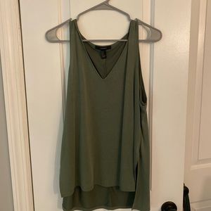 f21 olive green tank